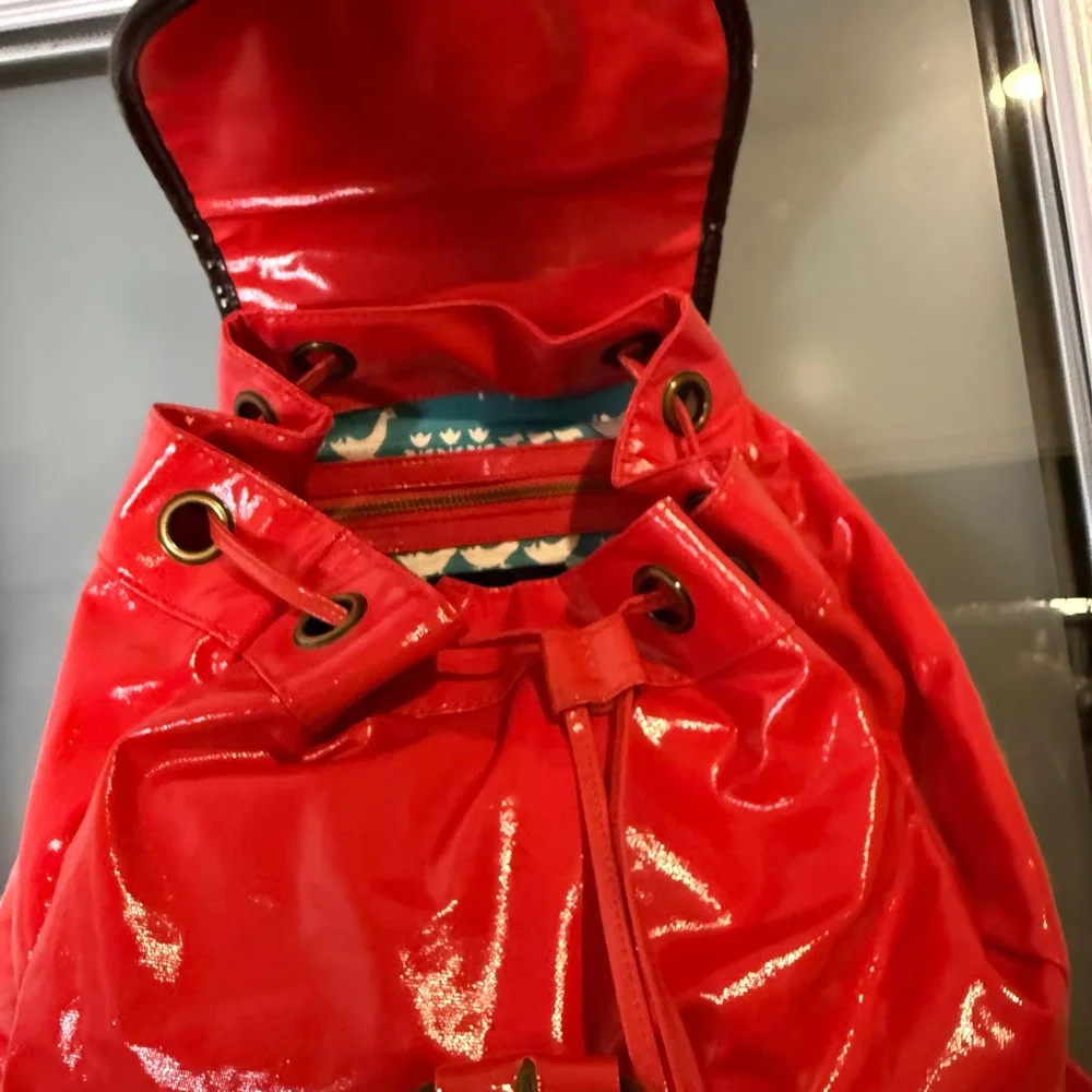 BODEN Backpack Red Coated Canvas